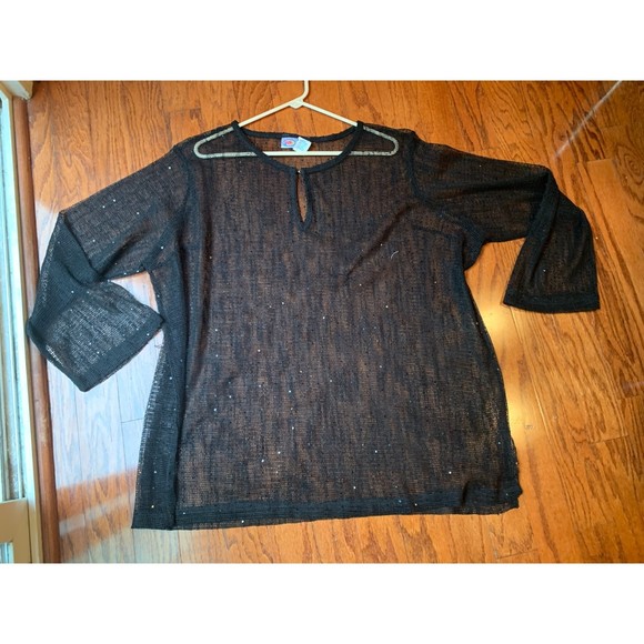 Sand Sun Black Net Coverup Size 3X(22W-24W) - Picture 1 of 3